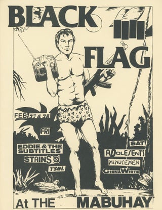 Item #7062 Black Flag at the Mabuhay. Raymond Pettibon