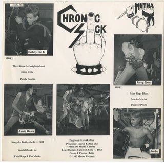 Chronic Sick’s Cutest Band in Hardcore back cover proof sheet