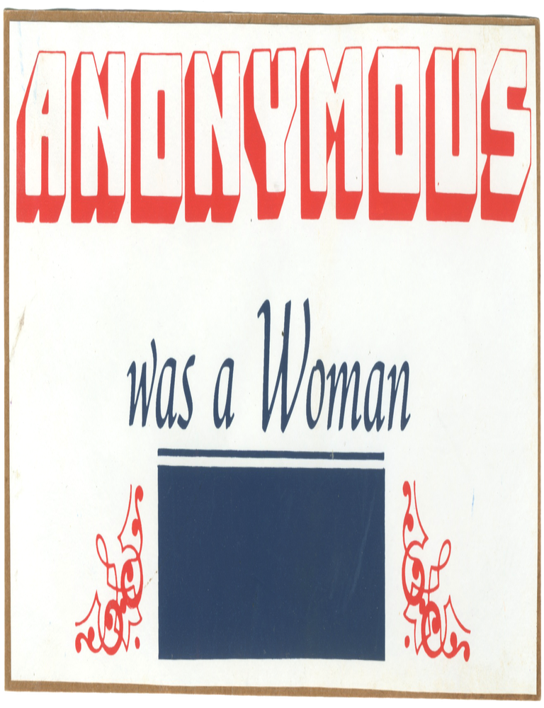 Item #7155 Anonymous was a Woman