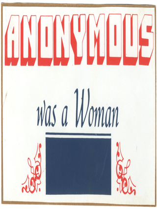Anonymous was a Woman