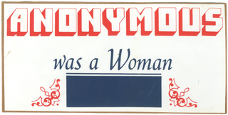 Item #7155 Anonymous was a Woman