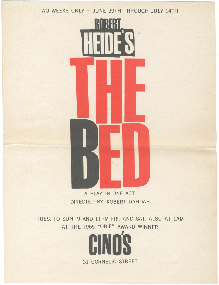 Item #7228 Robert Heide&rsquo;s The Bed: A Play