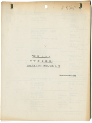 Nick Tallo&rsquo;s Pittsburgh Production Documents: Monkey Shines, The Stand, Two Evil Eyes, and Mysteries of Pittsburgh