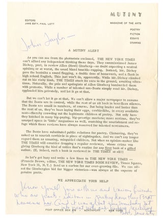 Mutiny Magazine Anti-Beat Campaign