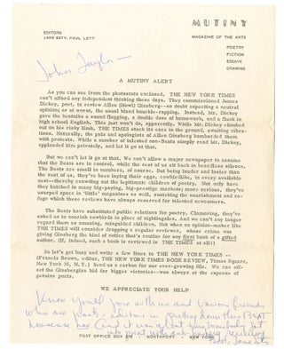Mutiny Magazine Anti-Beat Campaign