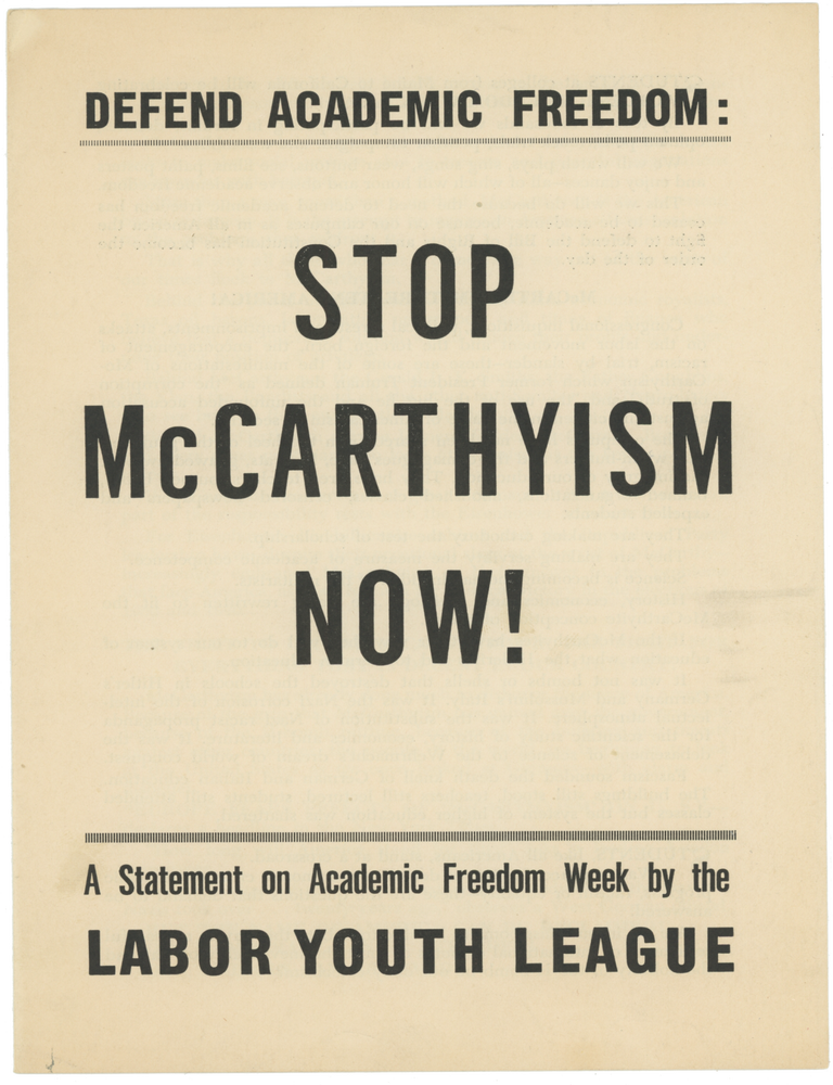 Item #7445 Defend Academic Freedom: Stop McCarthyism Now!
