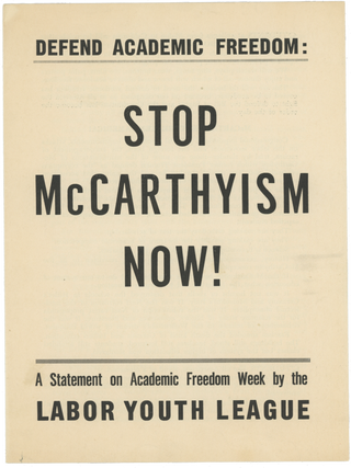 Item #7445 Defend Academic Freedom: Stop McCarthyism Now!