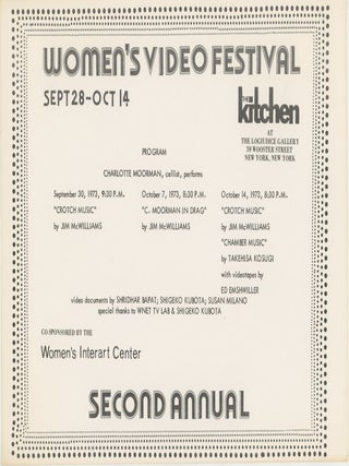 Item #7851 Second Annual Women&rsquo;s Video Festival