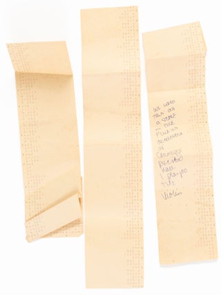FLUXORCHESTRA CIRCULAR LETTER NO. 2 with adding machine ribbons used as a event score in Fluxorchestra performance