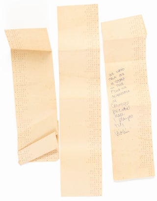 FLUXORCHESTRA CIRCULAR LETTER NO. 2 with adding machine ribbons used as a event score in Fluxorchestra performance