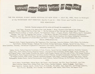 Item #7857 15th Annual Avant Garde Festival of New York program