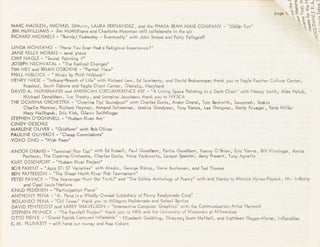 15th Annual Avant Garde Festival of New York program