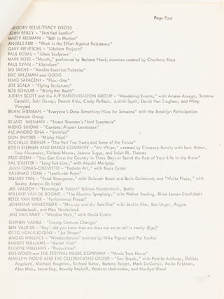 12th Annual Avant Garde Festival of New York program