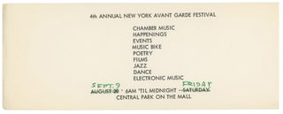 Item #7873 4th Annual New York Avant Garde Festival Handbill