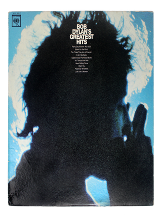 Bob Dylan Greatest Hits LP, with an original, signed copy of the Glaser poster