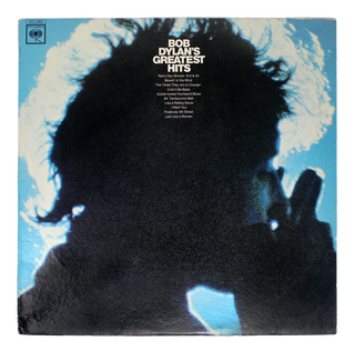 Bob Dylan Greatest Hits LP, with an original, signed copy of the Glaser poster