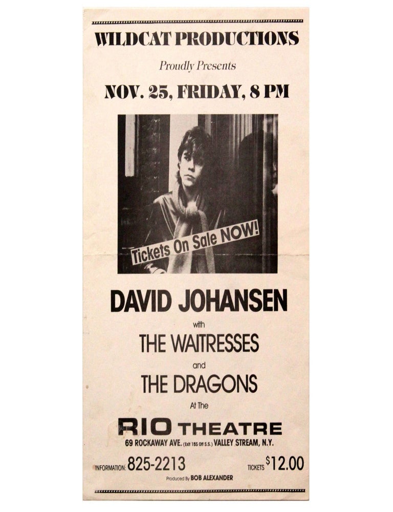Item #8062 David Johansen with The Waitresses and The Dragons
