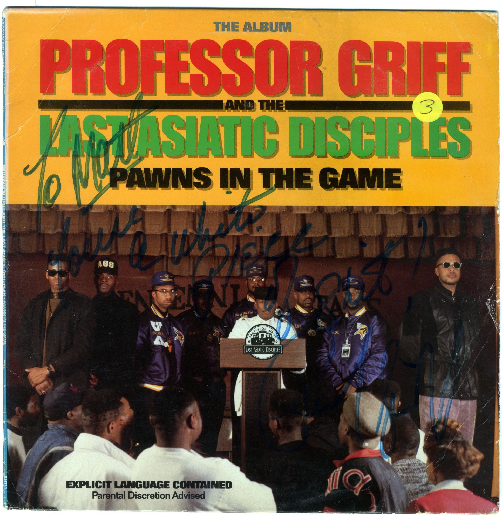 Prof Griff Pawns in the Game signed promo copy | Professor Griff, the Last Asiatic ...
