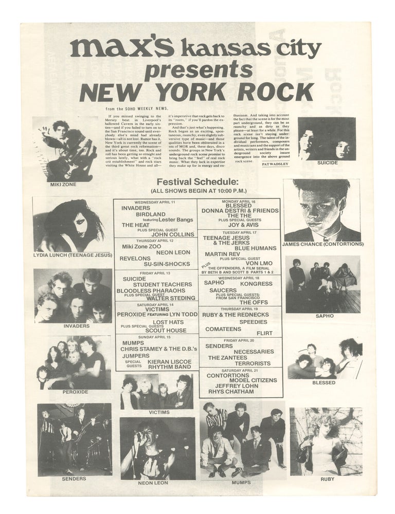 Item #8146 Max&rsquo;s Easter Rock Festival promotional poster