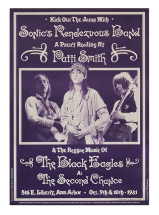Item #8149 Patti Smith reading with Sonic’s Rendezvous Band. Patti Smith, Dennis Loren