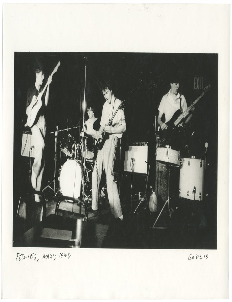 Item #8155 The Feelies at Max&rsquo;s Kansas City. David Godlis.