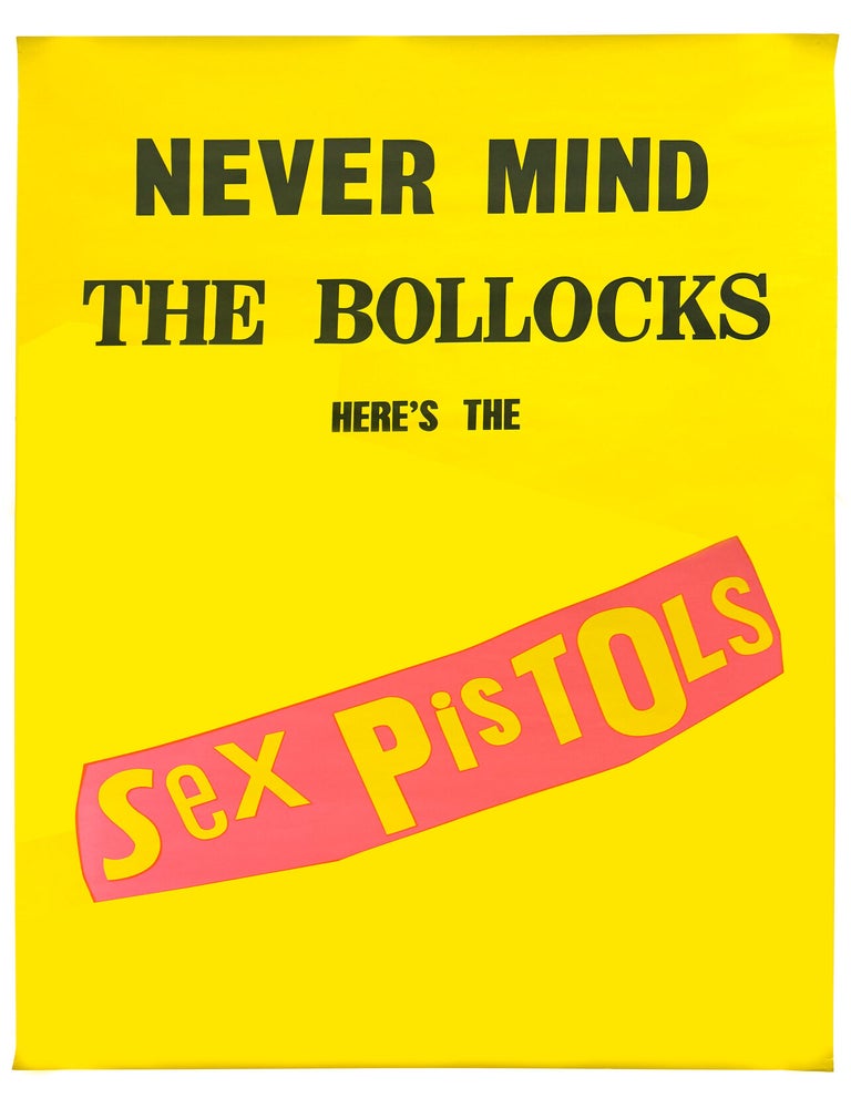 Item #8158 Original Never Mind the Bollocks subway poster. Sex Pistols.