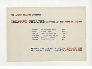Item #ANT162 Creative Theatre: Lectures by Maya Deren, Parker Tyler, M.C. Richards, Eric Bently,...