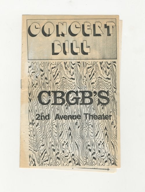 Item #ANT164 CBGB Concert Bill [Talking Heads, Patti Smith, The Dictators]