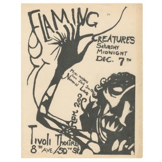 Item #ANT168 Flaming Creatures at the Tivoli Theatre. Jack Smith