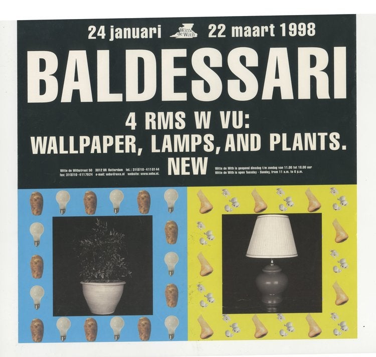 Item #ANT176 4 RMS W VU: Wallpaper, Lamps, and Plants. John Baldessari.