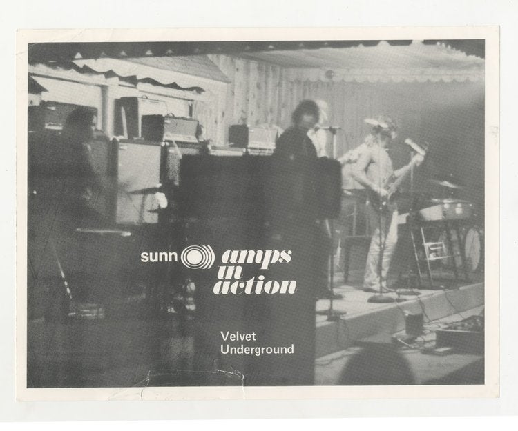 Item #ANT187 Sunn Amps in Action/Velvet Underground. Sunn Amplifiers.