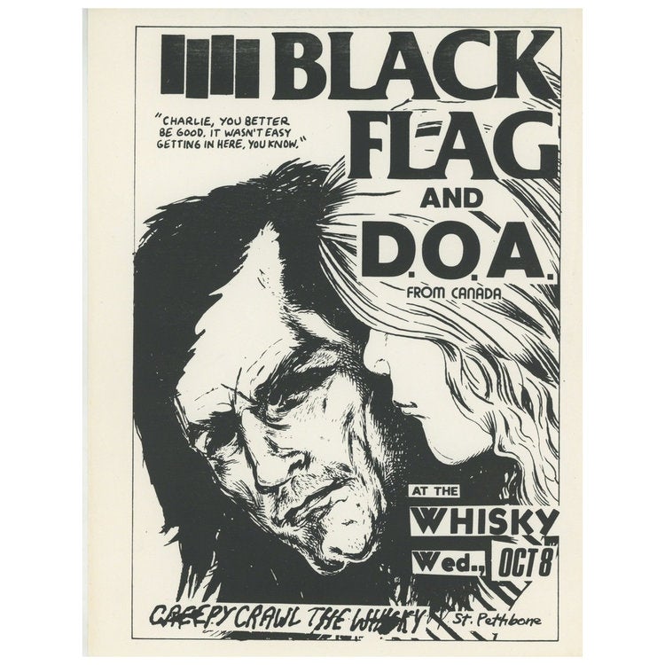 Item #ANT845 Black Flag and D.O.A. Raymond Pettibon.
