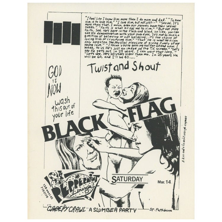 Item #ANT847 Black Flag at Peppermint Lounge. Raymond Pettibon.
