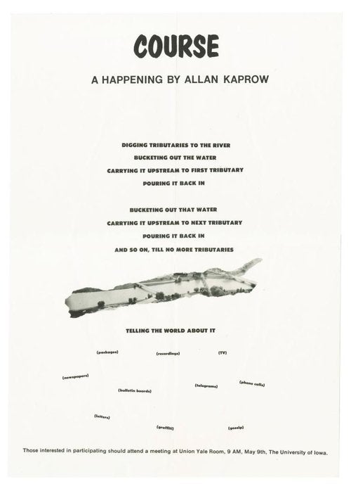 Item #POS125 Course: A Happening. Allan Kaprow.