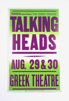Item #POS126 Talking Heads at the Greek Theatre