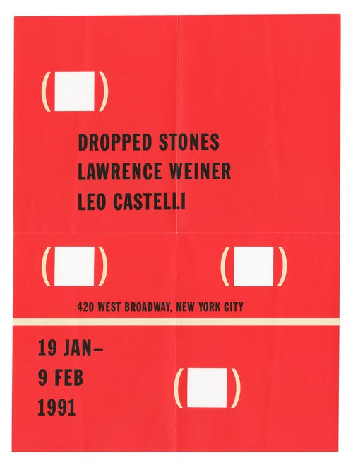 Item #POS149 Dropped Stones. Lawrence Weiner.