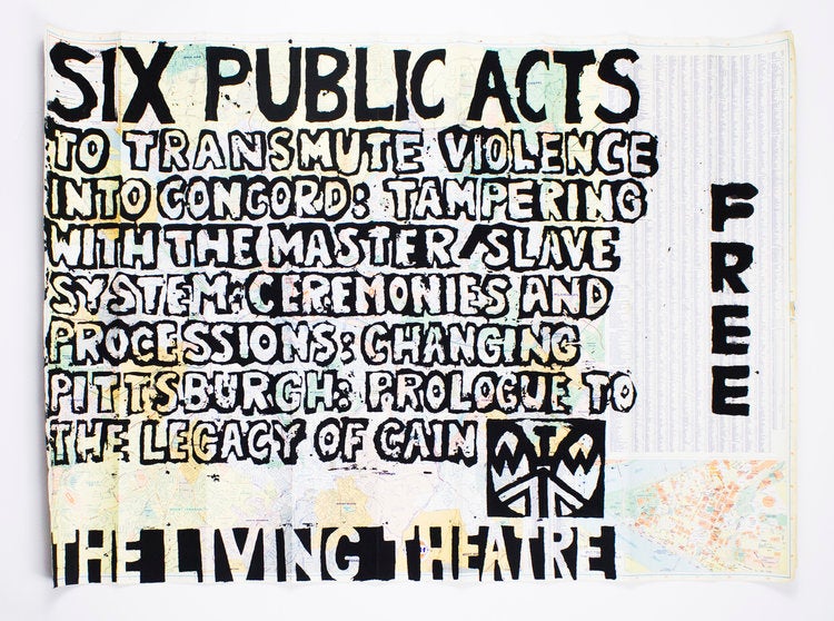 Item #POS154 Six Public Acts to Transmute Violence into Concord. Living Theatre.