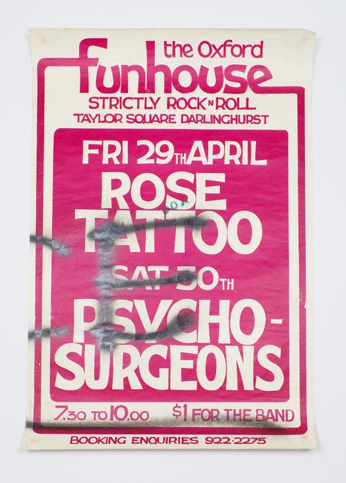 Item #POS162 Rose Tattoo and Psycho Surgeons. The Oxford Funhouse.