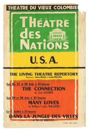 Item #POS183 Theatre Des Nations Living Theatre. Marcel Jacno